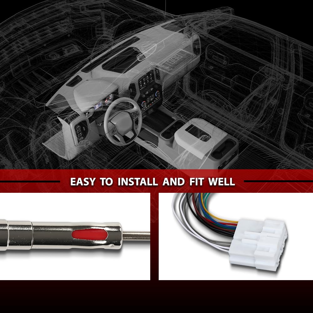 ANDPLAY Dashboard Dash Cover Panel Install Dash Kit Wire Harness Adapter Compatible with Chevy GMC Trucks 1988 1989 1990 1991 1992 1993 1994 Grey