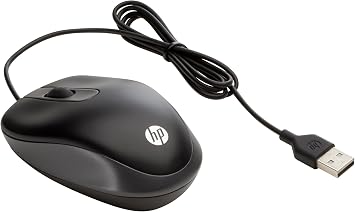 HP USB Travel Mouse - mice (USB, Travel, Pressed Buttons, Wheel, Optic
