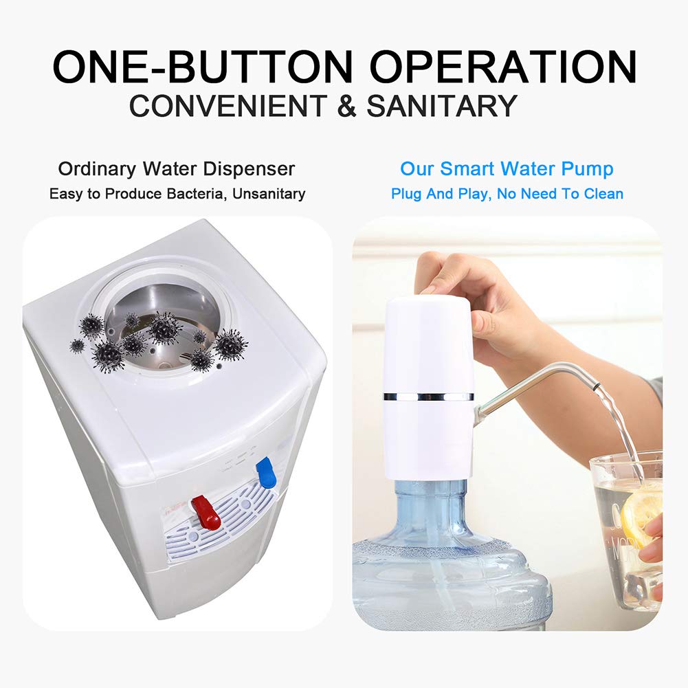 Myvision 5 Gallon Water Bottle Pump Water Bottle Dispenser USB Charging ...