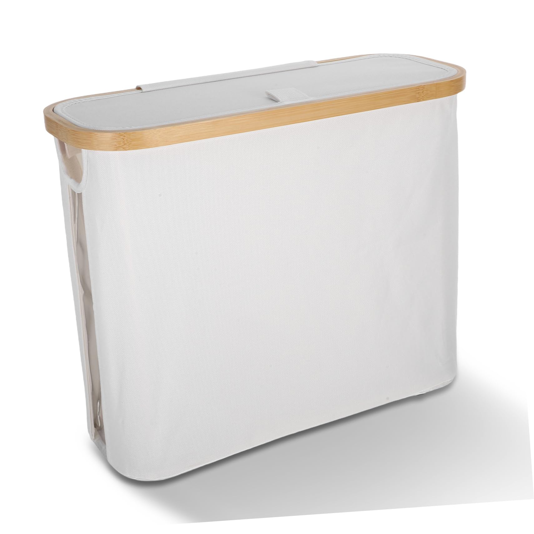 ABOOFAN Transparent Toilet Paper Organizer with Foldable Lid Stylish Tissue Storage Bin for Bathroom Kitchen Pantry Space Saving Multi Purpose Storage Basket