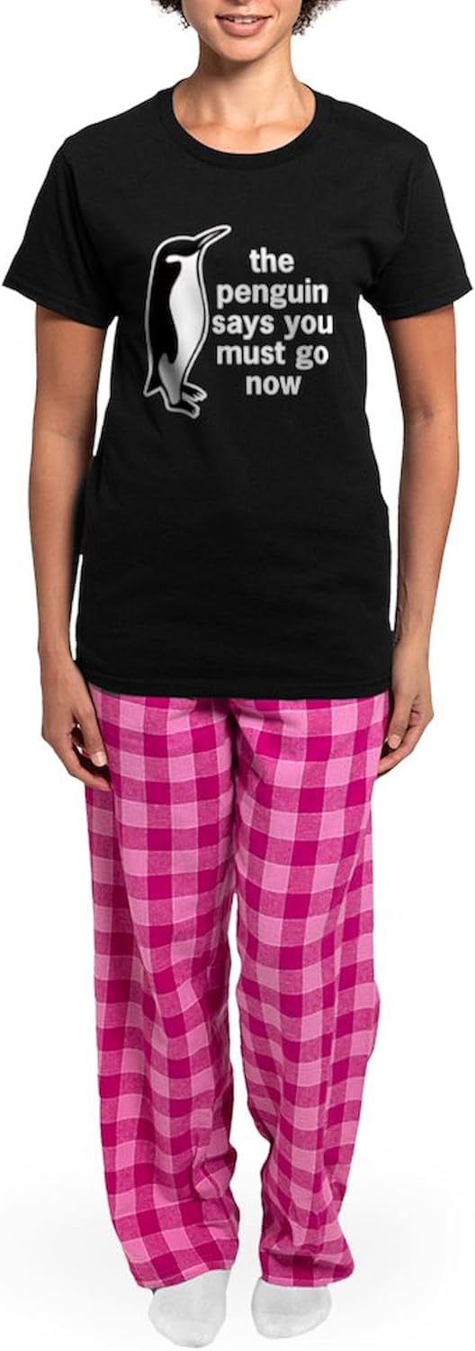 CafePress The Penguin Says Women's Dark Pajamas Womens Novelty PJ Sleepwear
