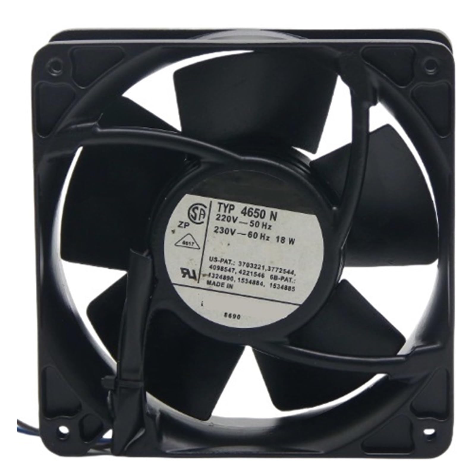 ZBWZXBDJ TYP4650N 230V~50Hz 17W 230V~60Hz 18W 120 * 120 * 38MM Cooling Fan