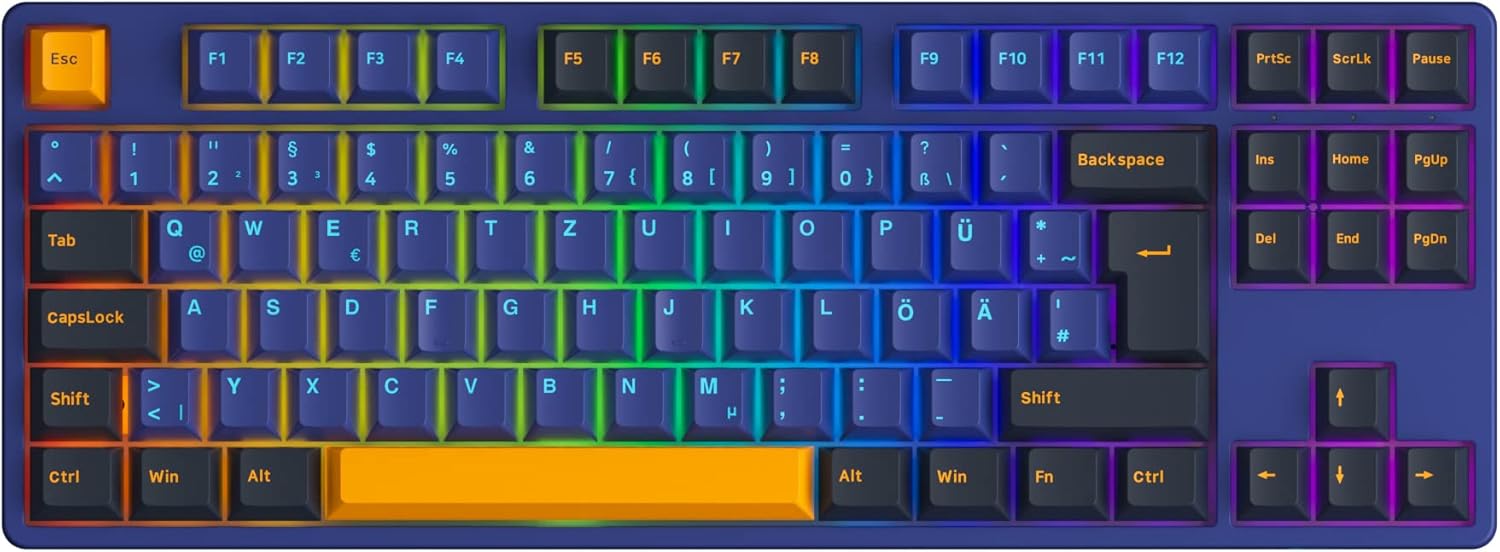 SOLIDEE Tastiera Meccanica Sostituibile A Caldo Cablata Al 75%,retroilluminazione RGB Con - Foto 12