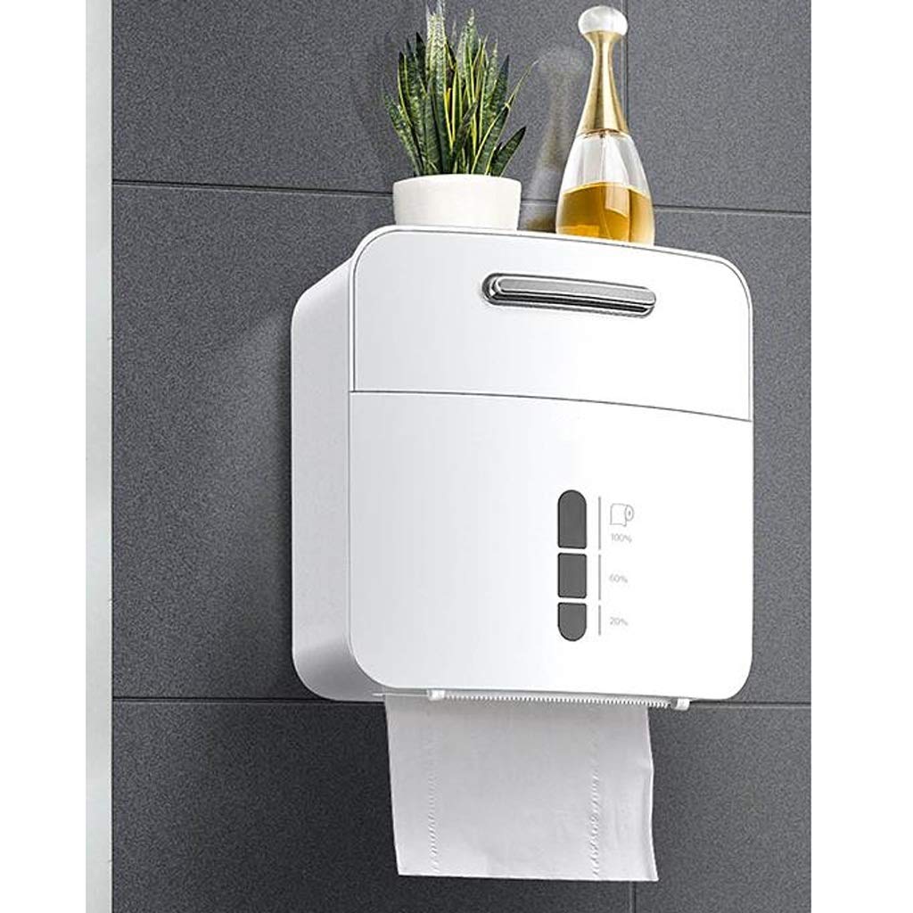 Portarrollos de papel higiénico resistente al agua y sin taladros, caja de papelrtarrollos de papel higiénico resistente al agua y sin taladros, caja de papel higiénico para montaje en pared