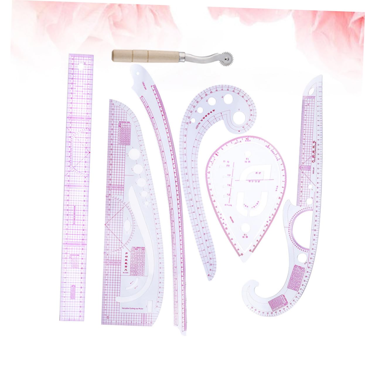 7pc Tailor Sewing Ruler Set Dressmaker Ruler for Sewing Pattern Making High Accuracy Flexibility Diverse Clothing Curves