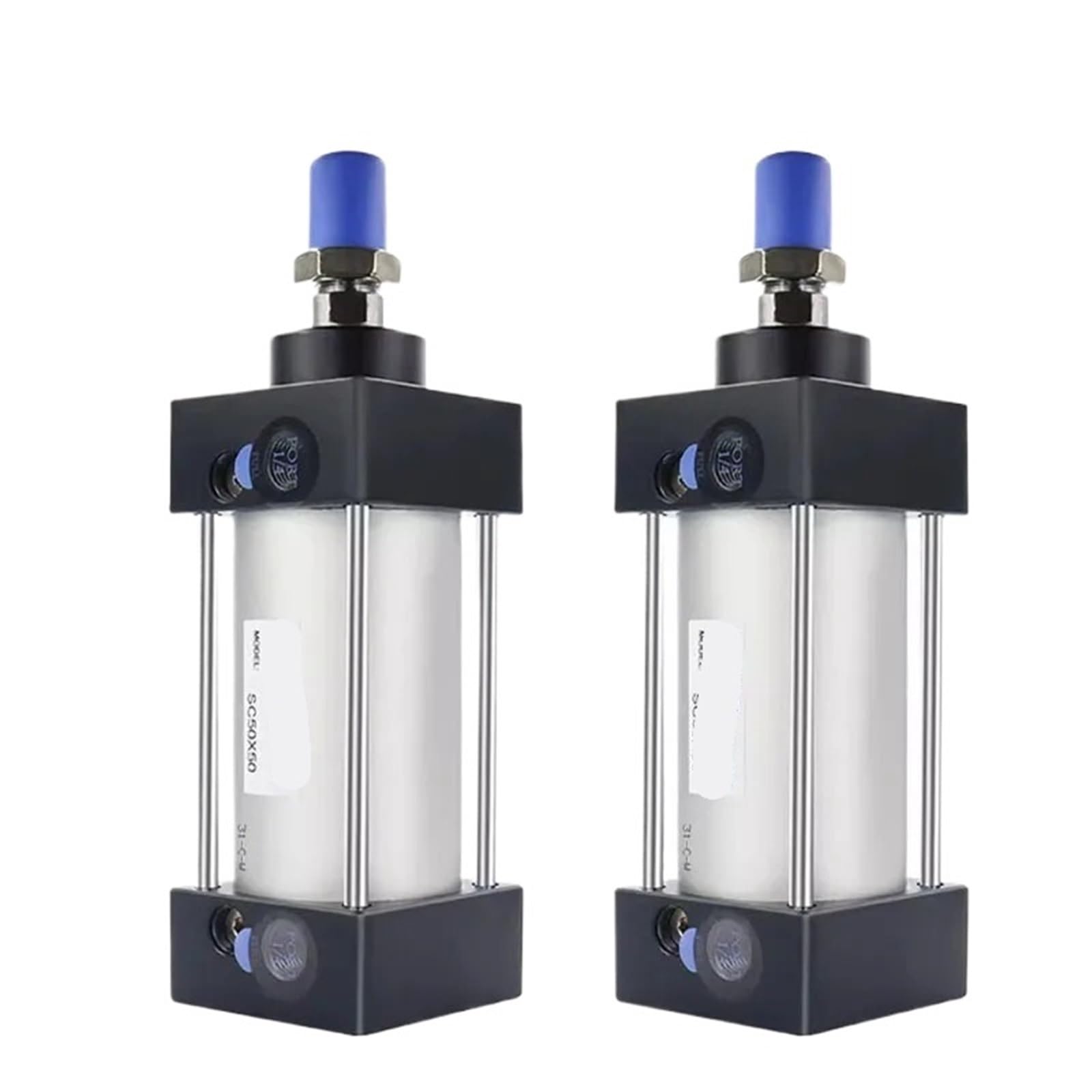 Vérin pneumatique haute rigidité SC50 en aluminium anodisé longue durée