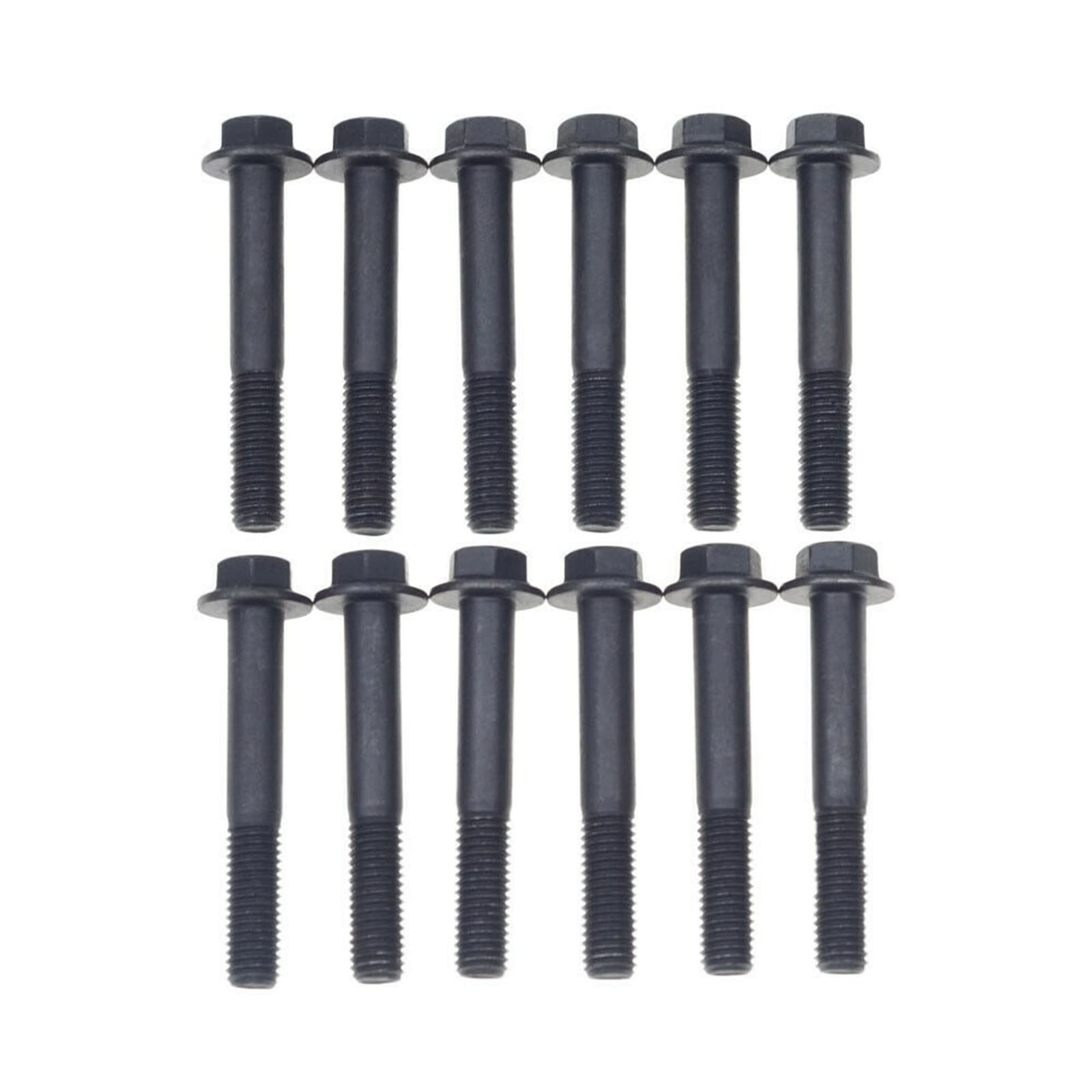 Hconcet 12 PCS Exhaust Manifold Bolt Bolts Stud Compatible with Dodge Ram 1989-2019 Cummins 5.9L 6.7L 24V 12V 3901448 3944593