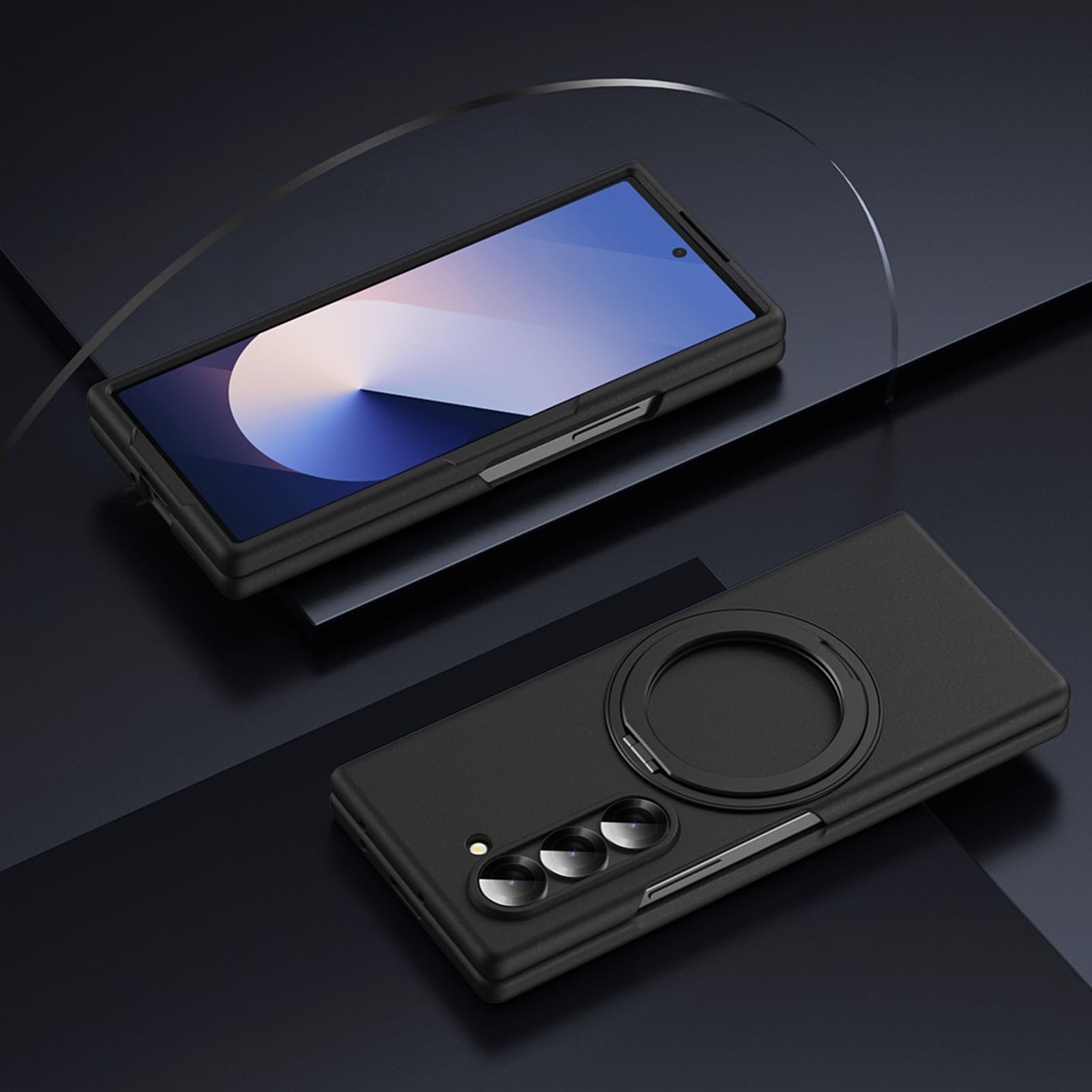 Custodia Sottile Per Samsung Galaxy Z Fold 8 Ultra, Magnetica Anello