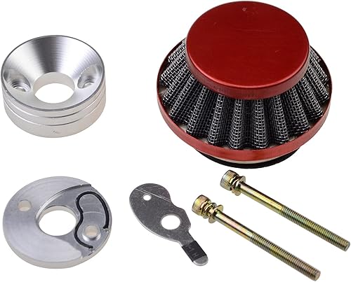 GOOFIT Kit de estrangulador de filtro de aire rojo de repuesto para 2 tiempos, 23 cc, 33 cc, 43 cc, 47 cc, 49 cc, MOTOVOX MVS10 Dirt Mini Pocket