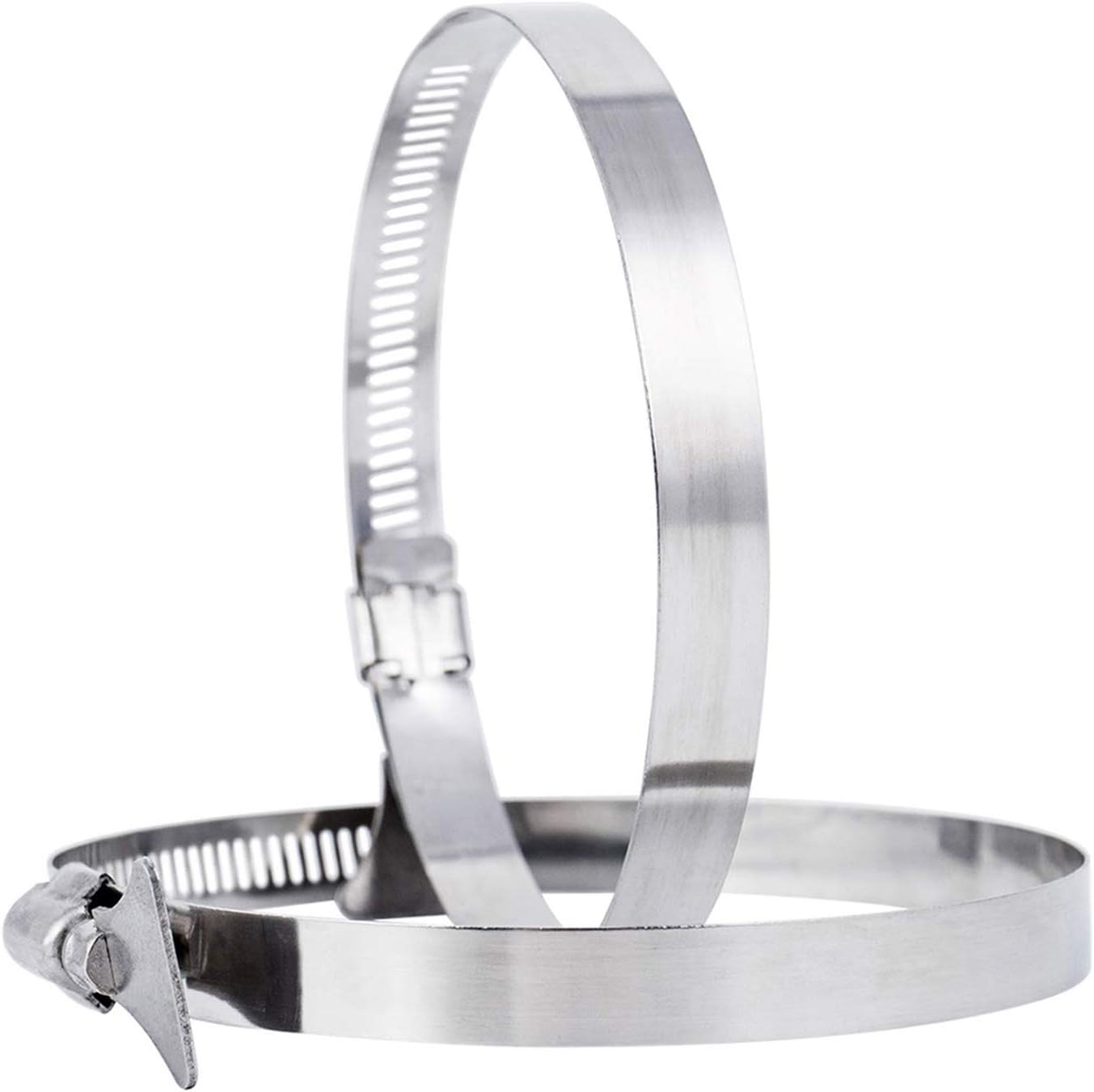 2 Pieces Hose Clamp, HG POWER 4'' Adjustable Seal Stainless