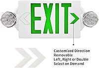 Vista 7 de AKT LIGHTING Combo de luz LED de emergencia y señal de salida, señal de salida verde, luz de salida de emergencia certificada UL, lámparas