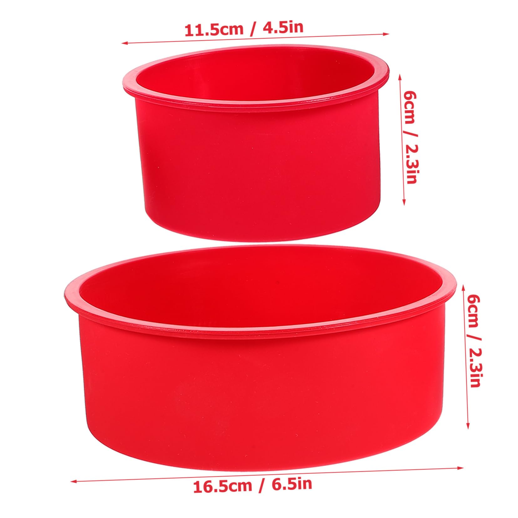 HOLIDYOYO Silicone Cake Molds Set of 2 Small Round Baking Pans Non-Stick for Cheese Cake Baking