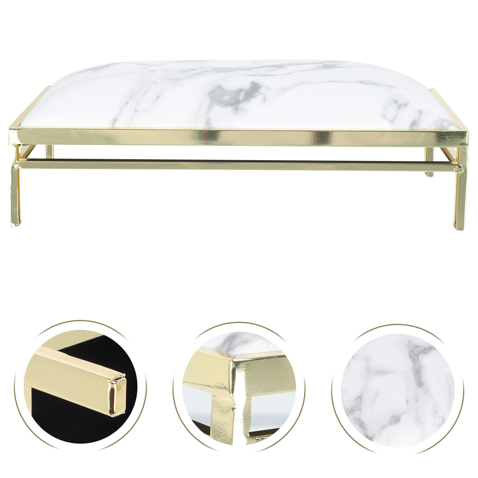 Cuscino Supporto Comodo Pelle Manicure in Bianca, Poggiapolso per Mani Facile da Usare Pratico per Uso in Saloni di Bellezza