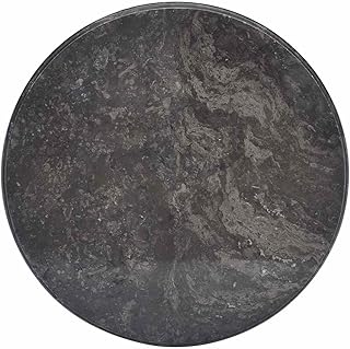 vidaXL – Marble Table Top in Black, Ø19.7"x1" – Suitable for Dining Table, Coffee Table, Garden Table – Sturdy and Easy-to-Clean, Versatile Use, No Assembly Required