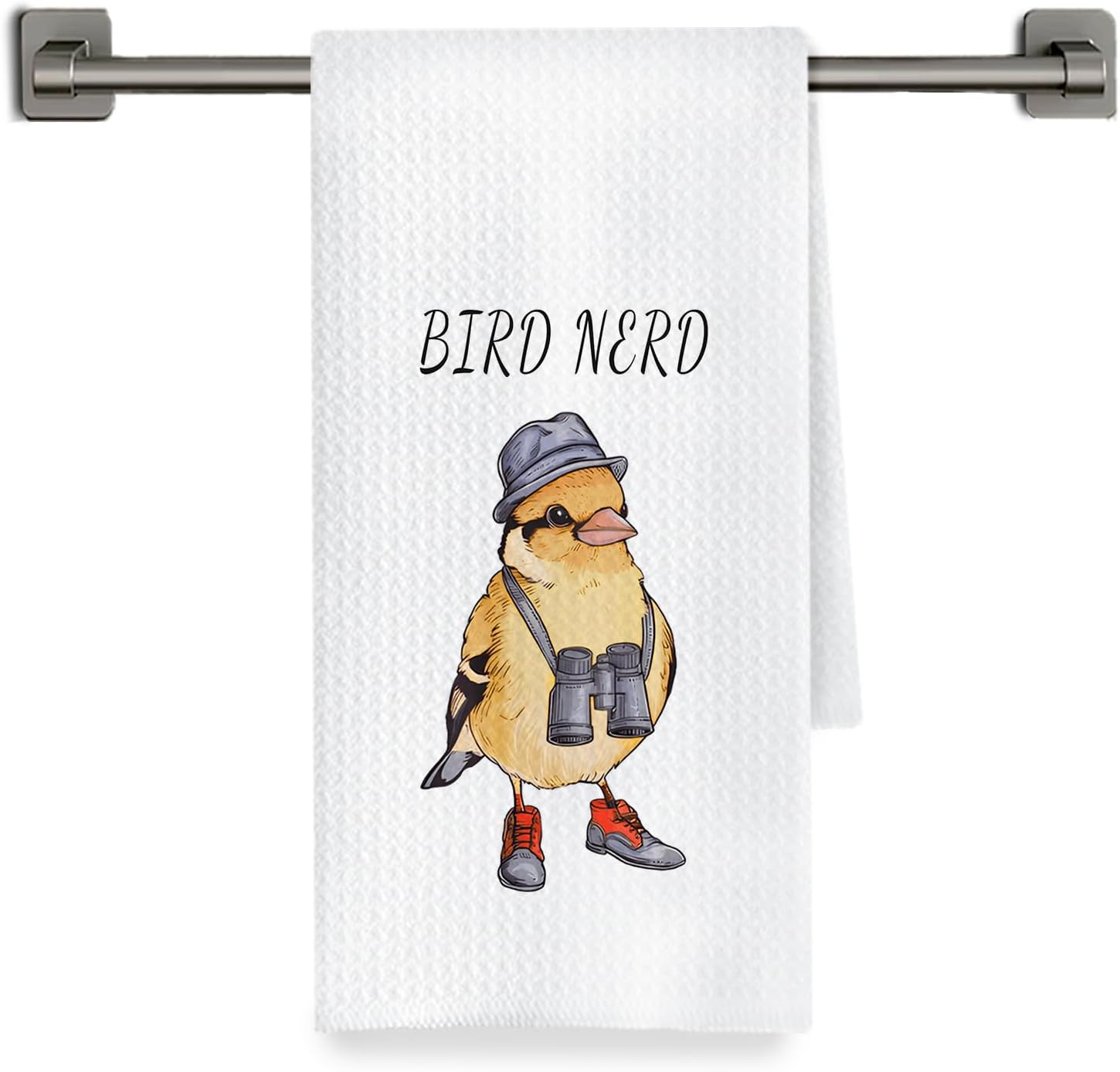 Funny Bird Kitchen Towels Decorative, Gifts for Birds Lovers Watchers Dish Hand Tea Towels, Bird Kitchen Bathroom Decor, 16x24 Inch