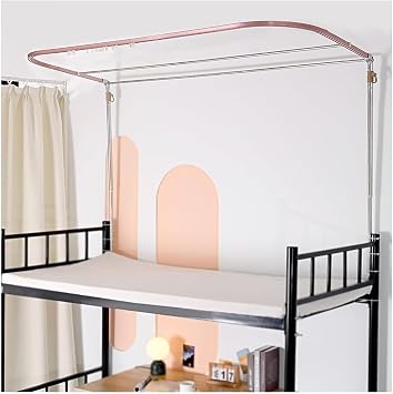 U U-Shaped Rail Canopy Bed Curtains with Frame Post Poles Mosquito Net Bed Frame Curtain Brackets for Student Dormitory Canopy Bed Frame Post Aluminum Alloy Size 85 * 200cm