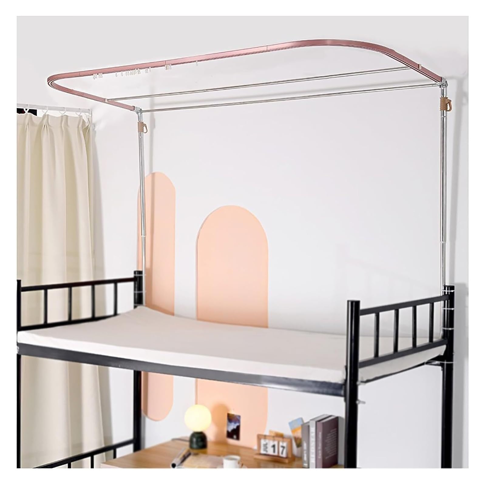 Rideaux de lit à baldaquin en forme de U pour créer un cocon intime en dortoir