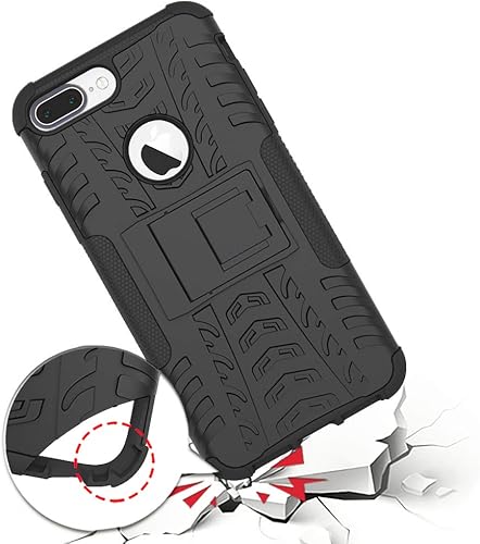 Miniatura 7 de Funda para iPhone 7plus 8plus 78 Plus 5.5 con protector de pantalla de vidrio templado y soporte, accesorios híbridos duros y resistentes para celda