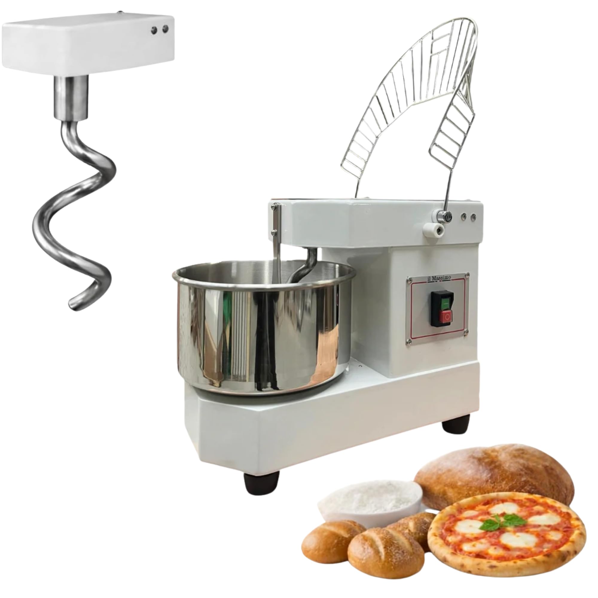 Professionelle Teigknetmaschine - 8,5L Kesselvolumen - 7kg Teigkapazität - 450W Spiral-Knet-Technologie - Platzsparendes Tischgerät 46×29cm - 230V Anschluss | Für Bäckereien & Restaurants