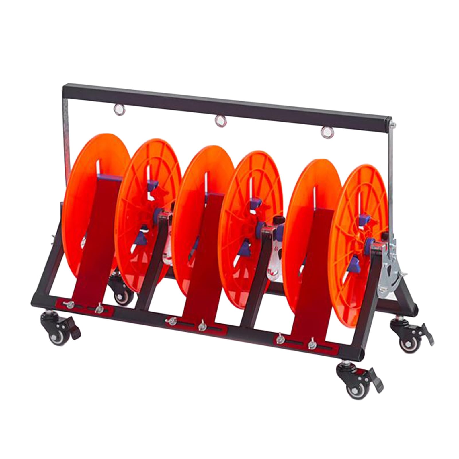 Enrouleur-dévidoir Pliable et Robuste à roulettes - Porte-bobines en Acier au Carbone pour Cordes, ficelles et paracorde - Capacité : 3 bobines
