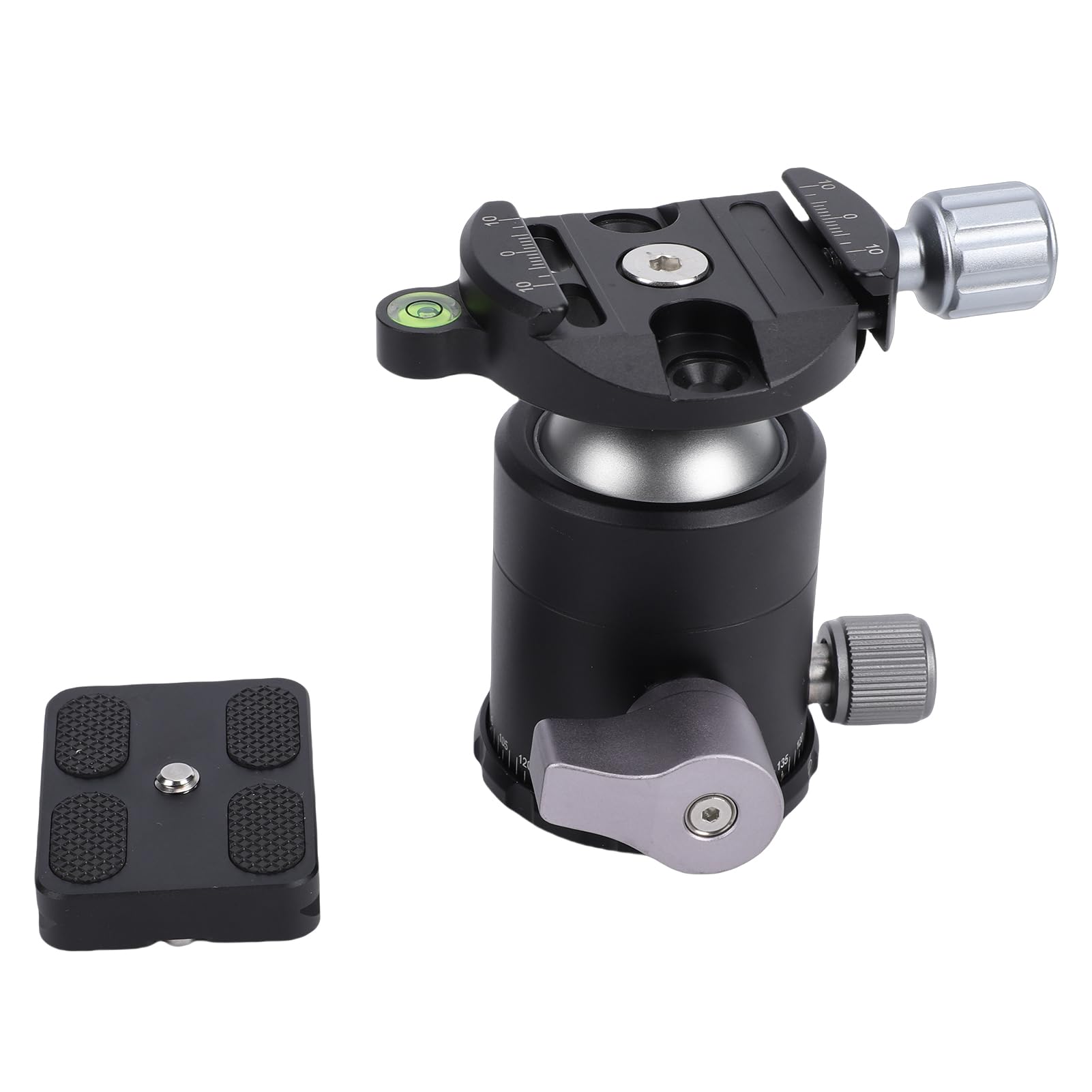 Jectse Rótula de Bola de Metal de 36 Mm, Rótula de Bola de Trípode con Capacidad de Carga de 8 Kg con Placa de Liberación Rápida de 1/4 de Pulgada, Rotación Panorámica de 360 ​​Grados
