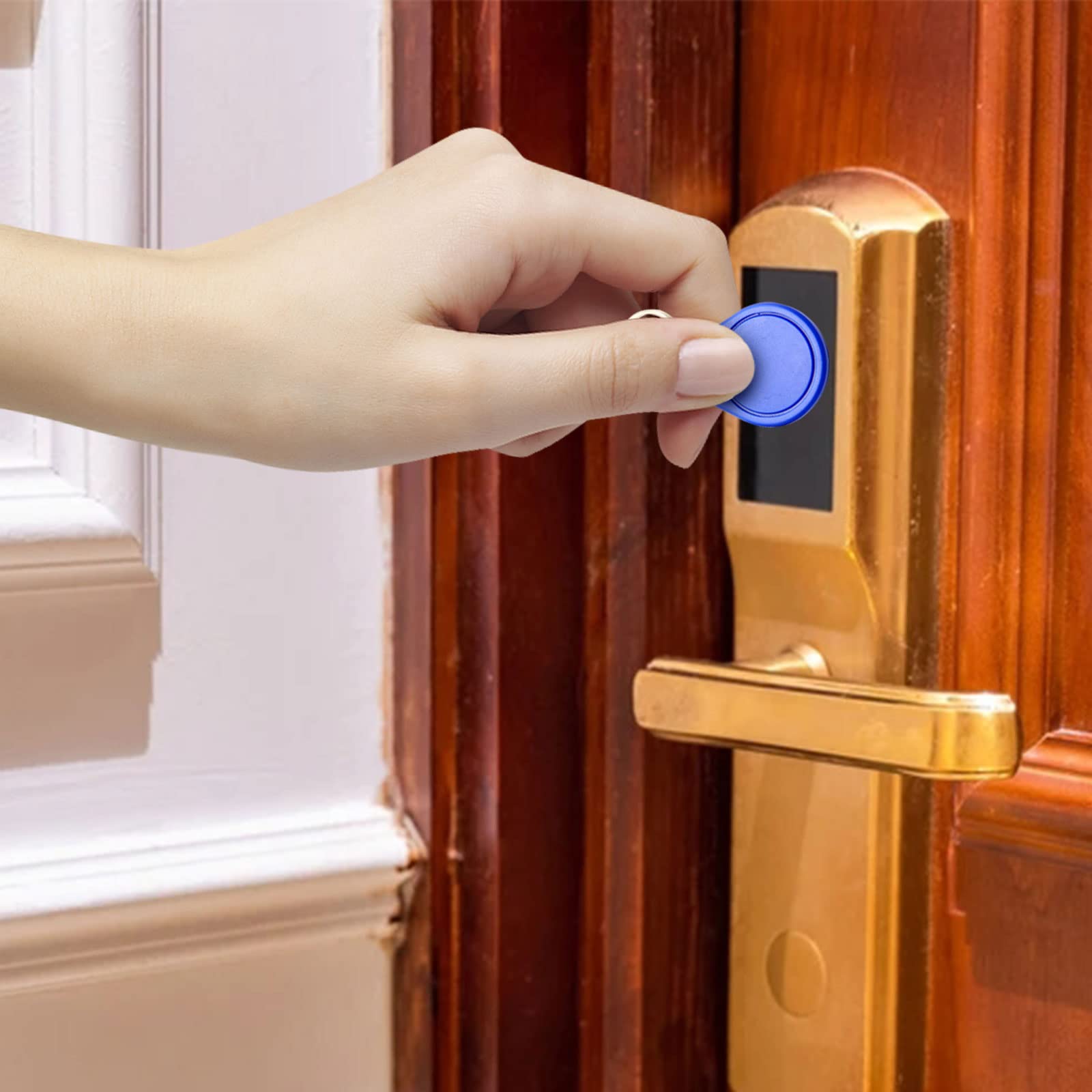 Tarjeta de llave IC RFID proximidad azul 13,56 MHz UID solo lectura llavero Control de acceso