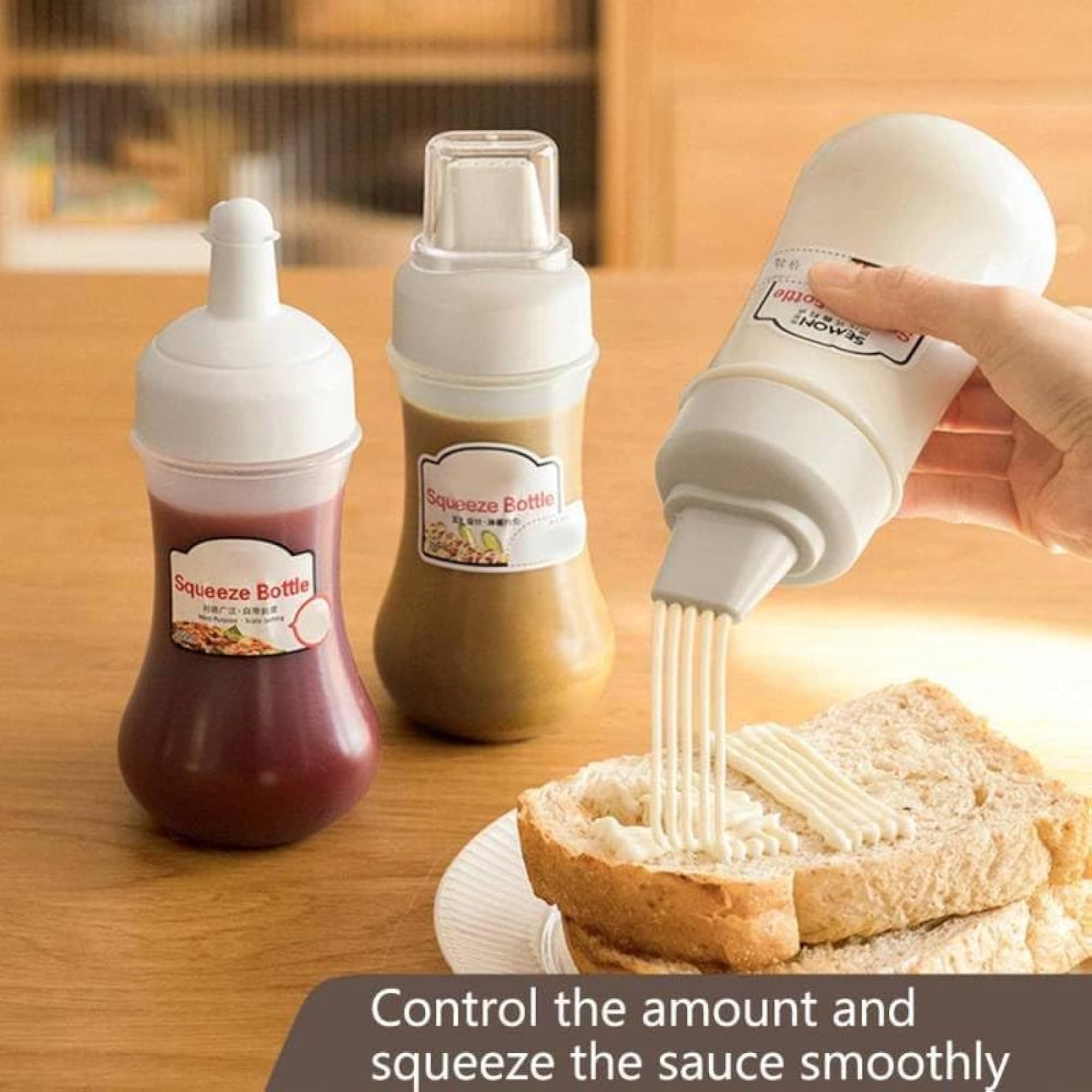 Multipurpose Squeeze Bottle, Leak-Proof Plastic Sauce Dispenser