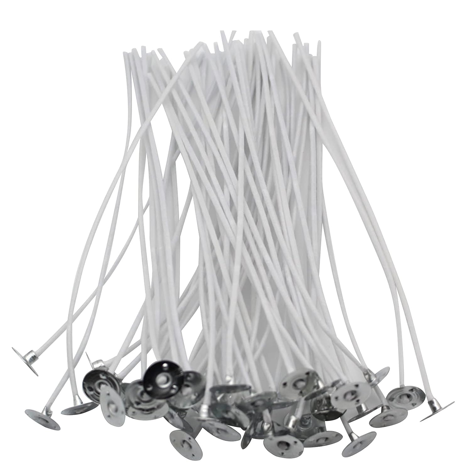 NEE 50PCS Candle Wicks Pre Waxed Wicks Candle Making Kit Cotton Pre