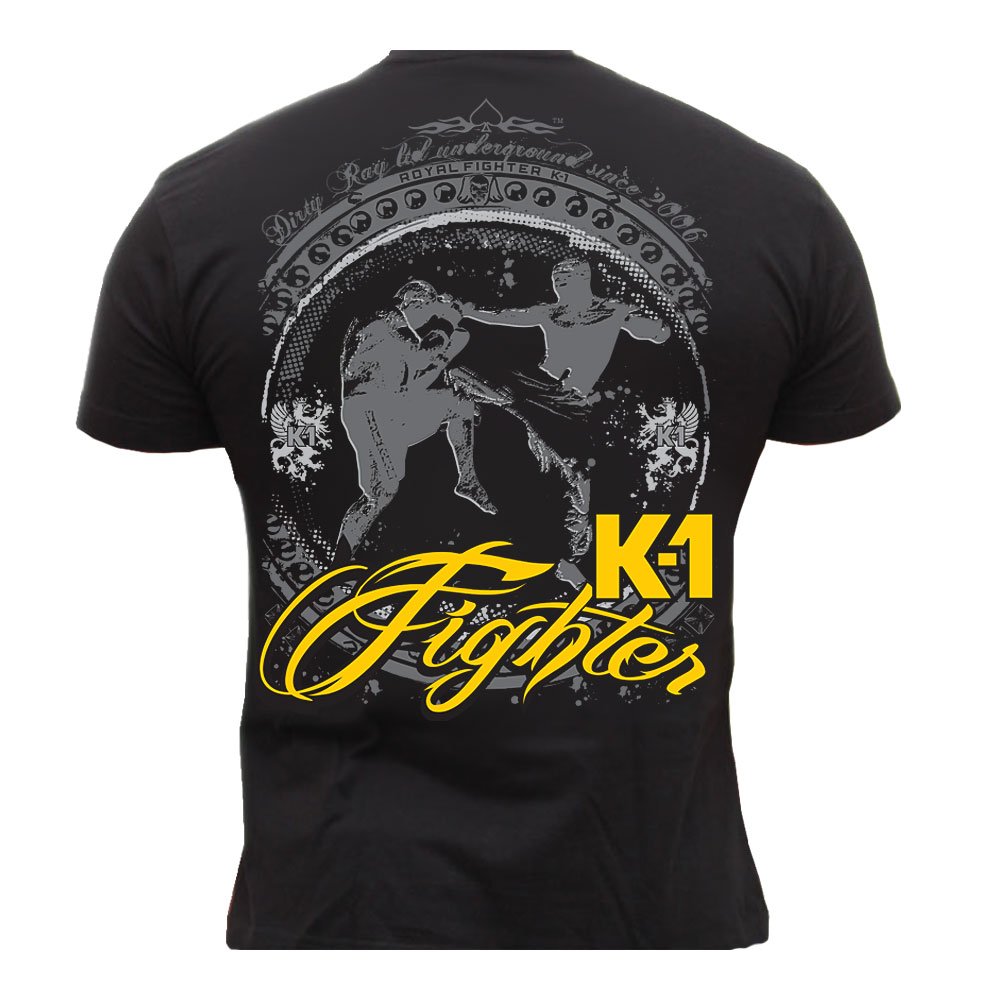 Dirty Ray Men's Black Martial Arts Mma K1 Fighter Short Sleeve T-Shirt K73 (Xxl)