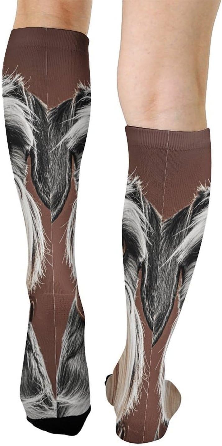 Schnauzer Dog Knee High Soccer Socks Moisture Wicking