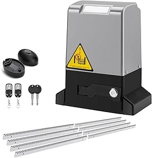 Automatischer Schiebetor -Opener -Rack -antriebsbetreiber, 370w Elektrischer Schiebetoröffner 800 Kg/1763 Lbs, Mit 2 Fernbedienungen, Infrarotsensor Und 4m -zahnradregalen