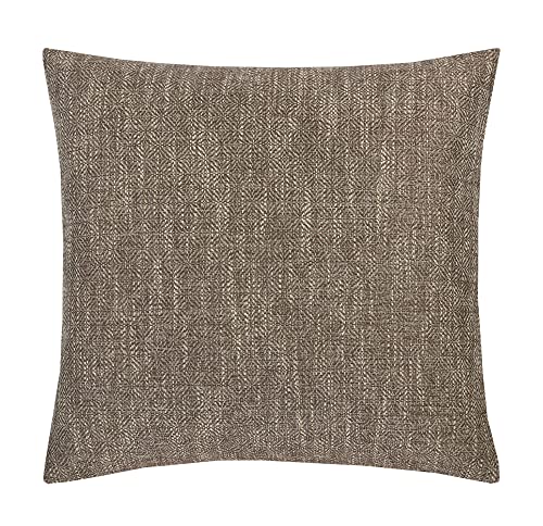 Violet Linen Chenille-Rautenmuster, Leinenimitat, Polyestergewebe, wasserdicht für den Innen- und Außenbereich, Heimdekoration, Taupe, 45,7 x 45,7 cm, quadratisch, dekorativer Akzent-Kissenbezug Cover