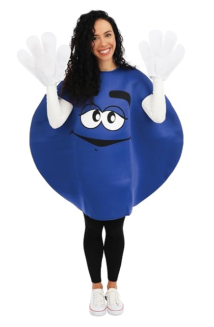 P'tit Clown- Costume Bonbon-Adulte Disfraz, Color Azul, Talla única (76703)