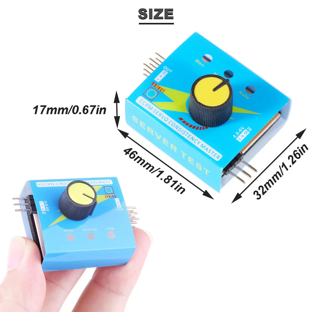 Testeur De Servomoteurs RC - 4 Pièces - Pour ESC Et Servos 3 Canaux - Mode Manuel, Neutre Et Automatique