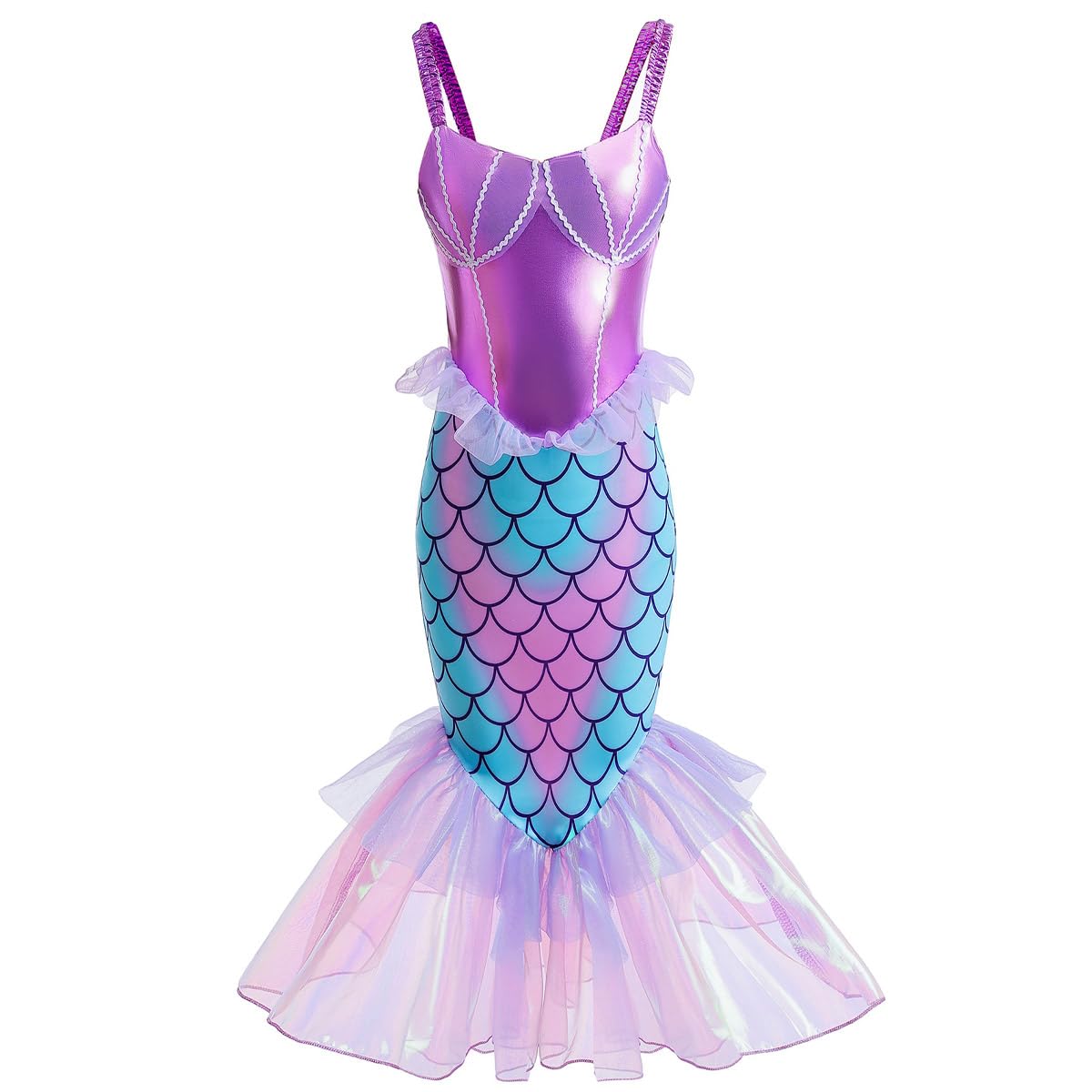 ZaisuiFun Little Girls Mermaid Costume Kids Party Fancy Dress up