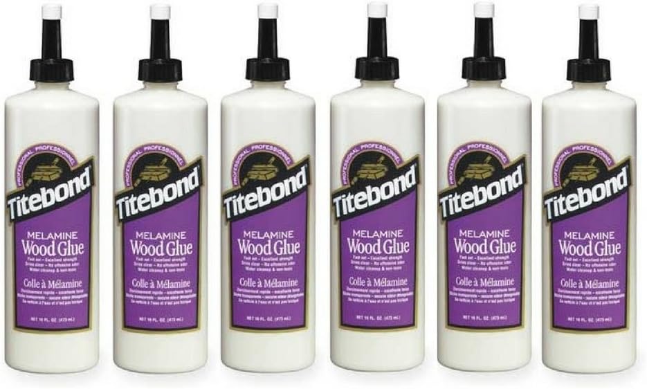 6 Pack Titebond 4014 Melamine Glue - 16-oz Bottle