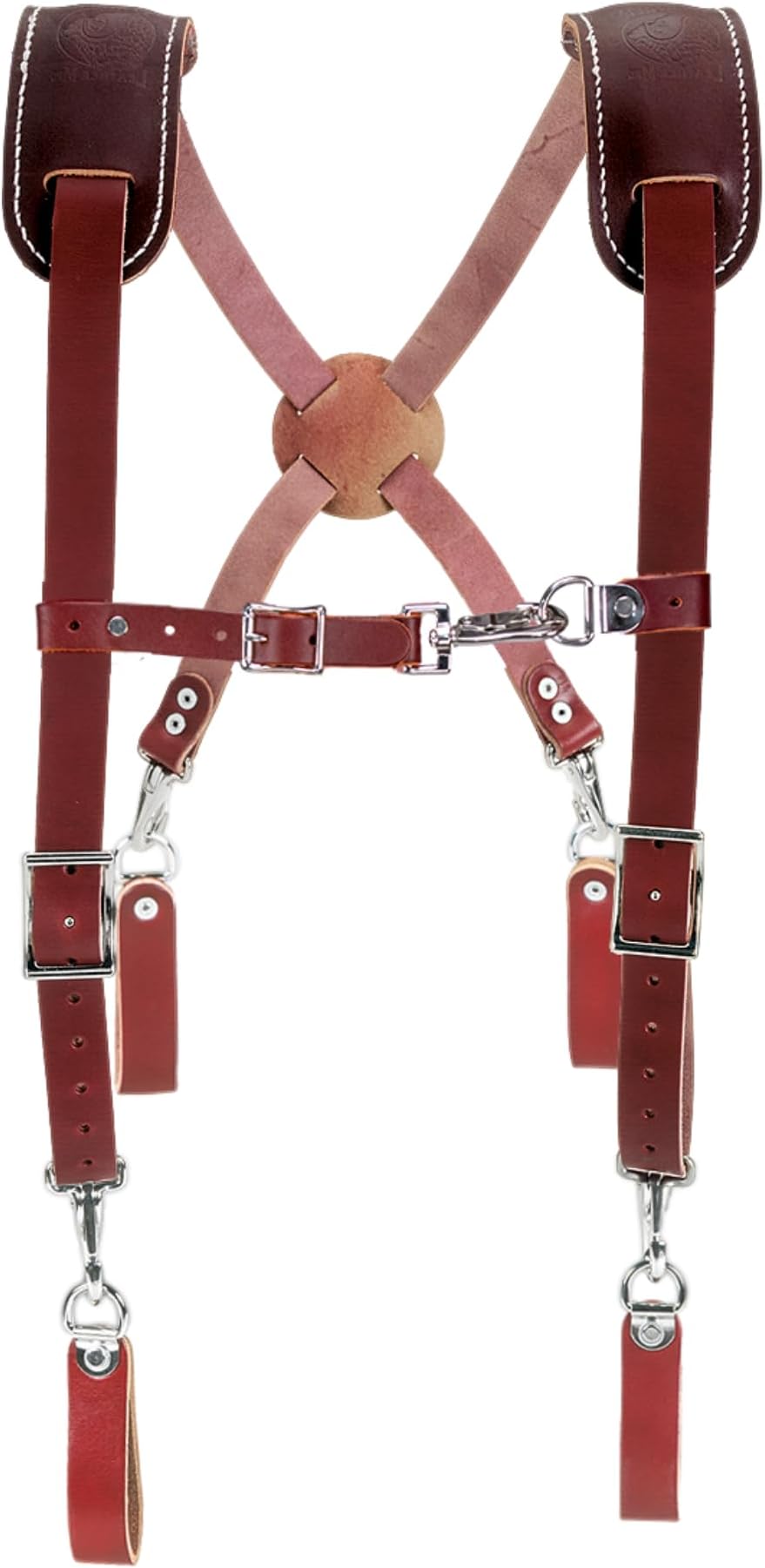 Occidental Leather Work Suspenders - Bridle Leather - Fully Adjustable - Made in USA