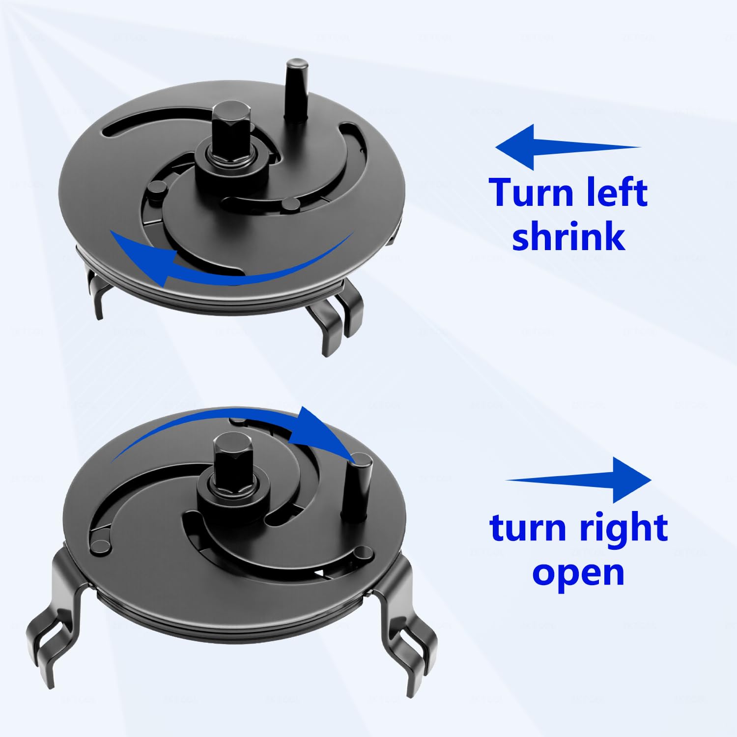 ZKTOOL Chiave Universale per Tappo Serbatoio Carburante, Chiave Regolabile a 3 Ganasce per Coperchio Serbatoio Carburante, Strumento di Rimozione Coperchio Pompa Carburante, 87 mm-170 mm