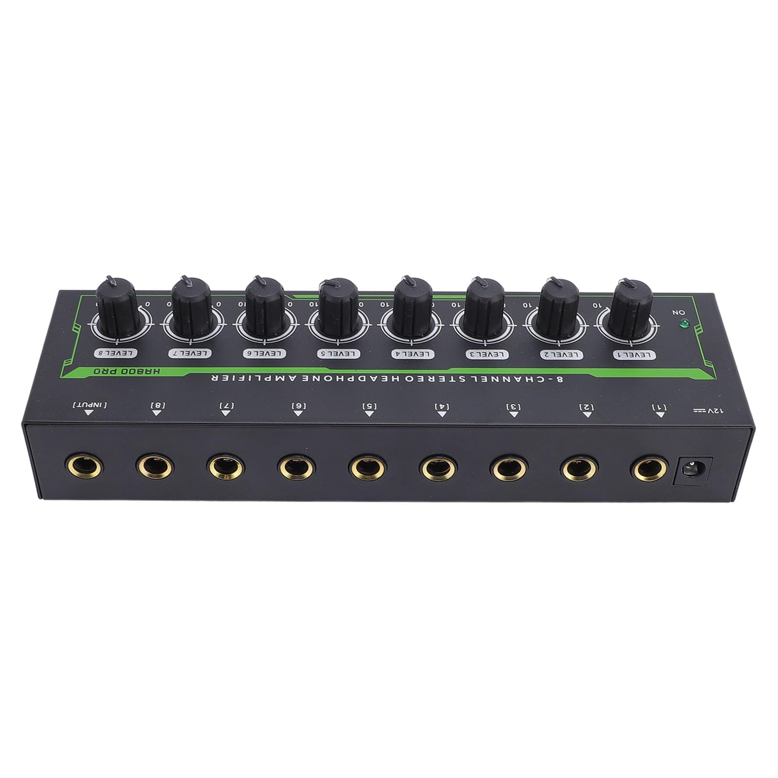 YDuupxe Amplificatore per Cuffie a 8 8 Uscite 1 Ingresso Amplificatore per Auricolari Stereo con Controllo del Volume Indipendente con Operazionale 4580 per Palco in (Norma europea)