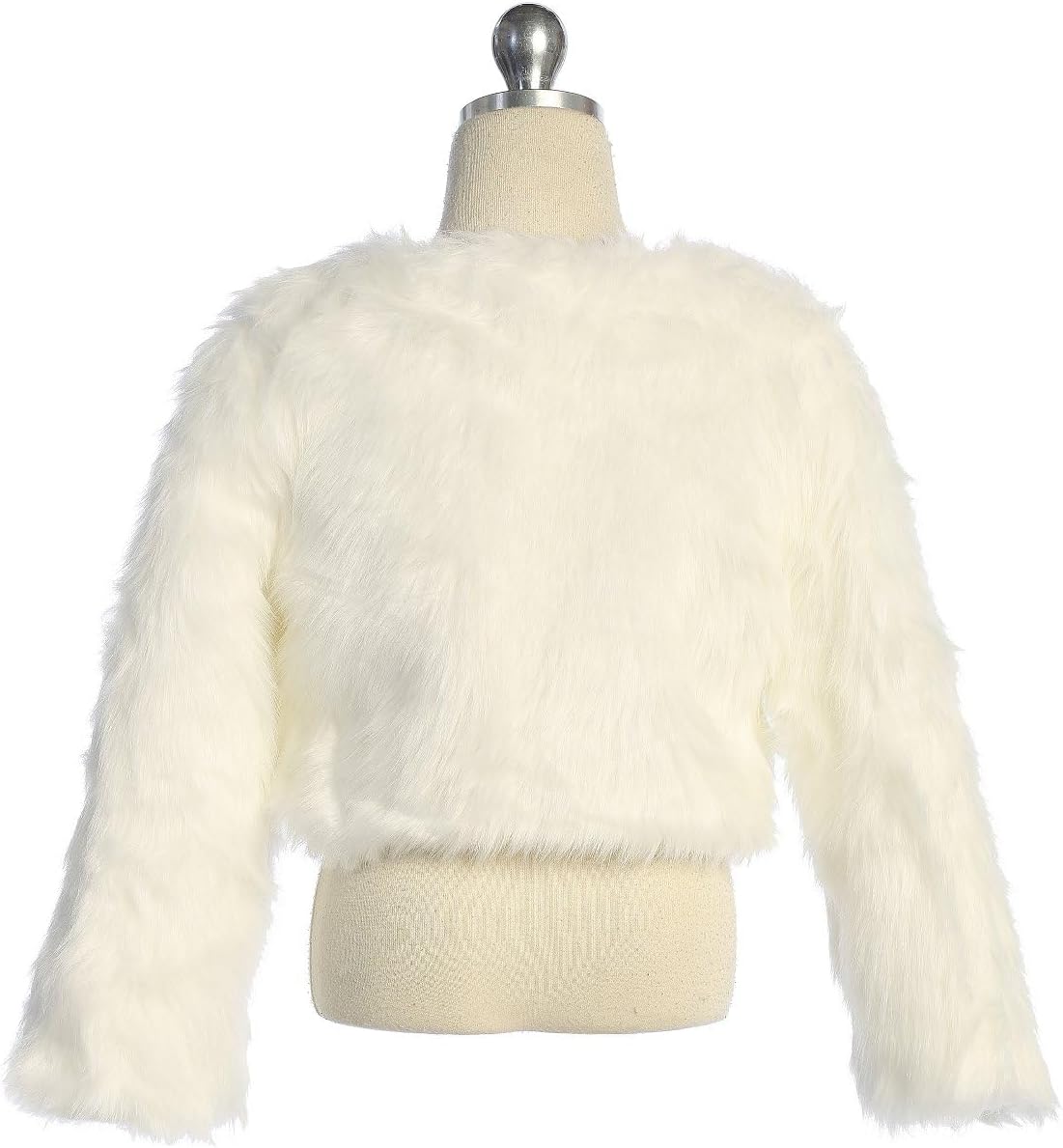 BluNight Girls Long Sleeve Cozy Faux Fur Bolero Jacket Dress Coat Shrug Winter