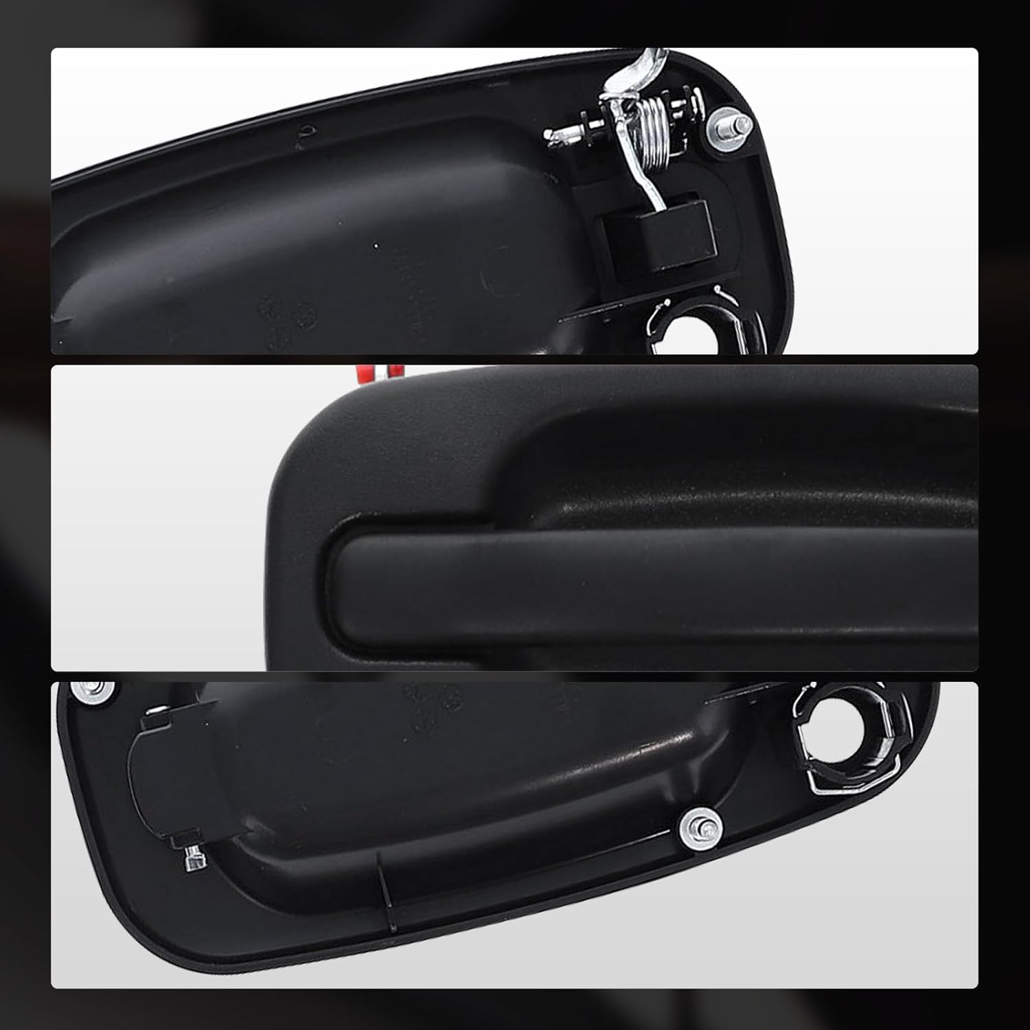 A-Premium Set of 4 Exterior Upgraded Metal Door Handles for GMT800 Platform – Compatible with 2000-2007 Chevy Silverado, Tahoe, Suburban, Avalanche & GMC Sierra, Yukon | Front & Rear, Left & Right