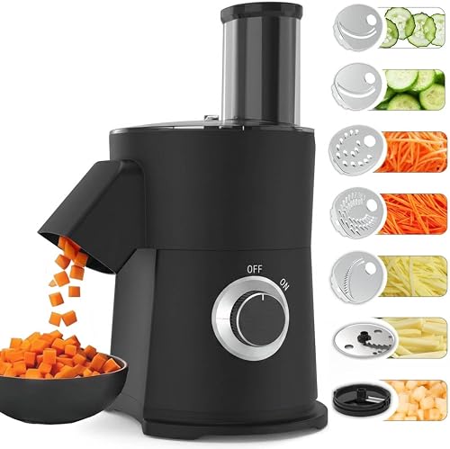 7 In 1 Vegetable Chopper Electric Veggie Onion French Fry Cutter Garlic Mincer Potato Slicer Food Vegetable Dicer Cheese Grater Carrot Shredder Kitchen Gadgets Essentials House Warming Gifts New Home