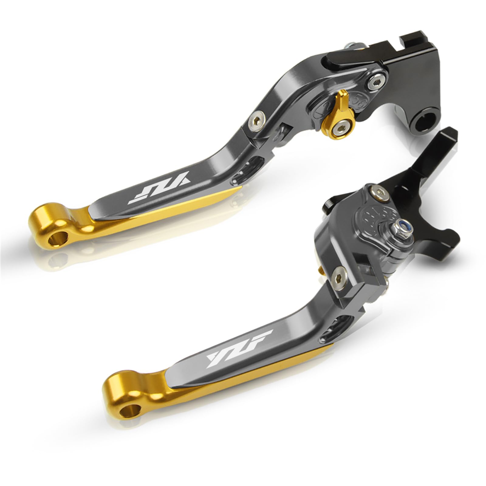 YZF Leve Di Frizione Del Freno Del Motociclo Regolabili Per YZF R1 R1S R1M 2015-2020 R6 2017-2020 YZF-R1 YZF-R1S YZF-R1M 2015-2020 YZF-R6 2017-2020(Oro+Colore titanio)