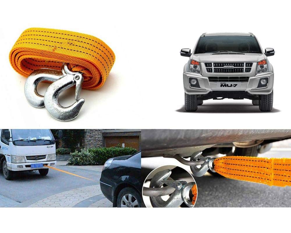 Auto Pearl Car Auto Towing Tow Cable Rope Heavy Duty 3 Ton 2.65Mtr for - Isuzu MU 7 2014-image-35