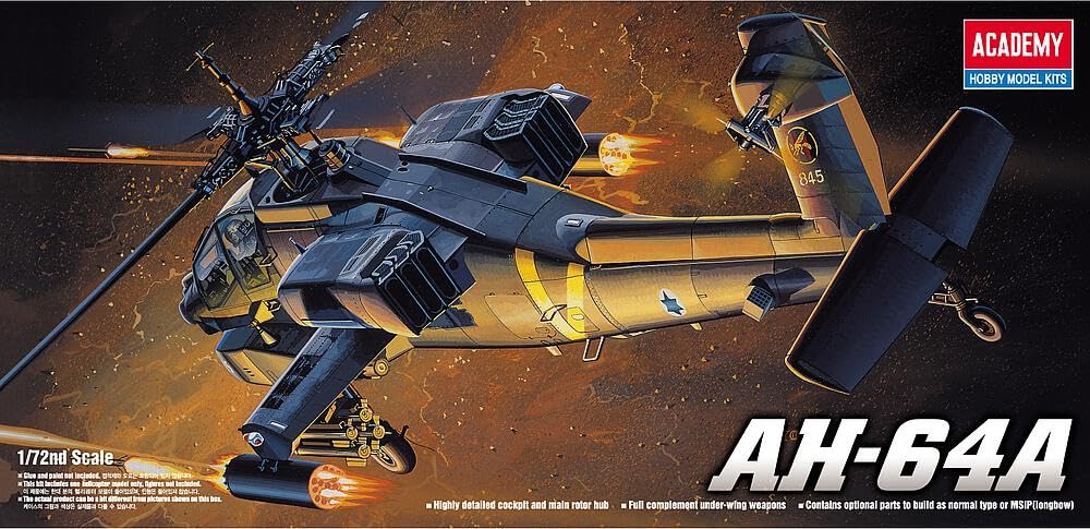 Amazon.com: Academy 1:72 - Boeing AH-64A Apache : Arts, Crafts