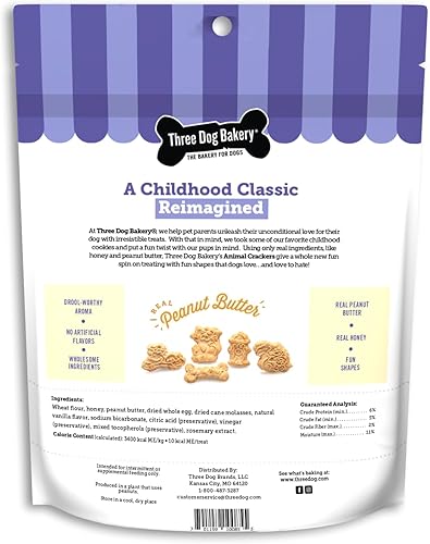 Miniatura 8 de Three Dog Bakery Galletas clásicas horneadas suaves con avena y manzana, golosinas prémium para perros, caja de 13 onzas (114334)