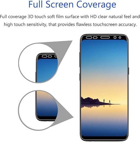 Miniatura 3 de Audins Protector de pantalla de privacidad para Galaxy Note 8, película flexible autoreparable con cobertura adhesiva completa, compatible con