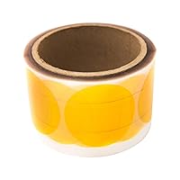 Vista 8 de Bertech Discos de enmascaramiento de poliimida, 1 pulgada de diámetro, ámbar, hechos de película de poliimida de alta temperatura con adhesivo