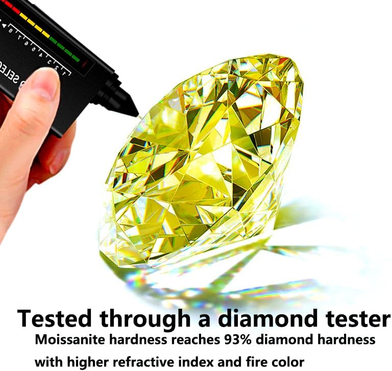 1ct color Moissanite Drop Stud Earrings for Women - Laboratory Diamond Earrings Jewelry S925 Silver Wedding Anniversary Party Gift - Image 2