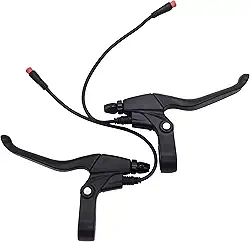 Alavanca de freio de bicicleta elétrica, manoplas de freio para bicicleta elétrica ou scooter E, acessórios Ebike cortam energia quando freia peças Ebike (conector impermeável de 2 pinos 20